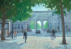 Admiralty Arch by Charles Rowbotham - Original Painting on Board sized 17x12 inches. Available from Whitewall Galleries